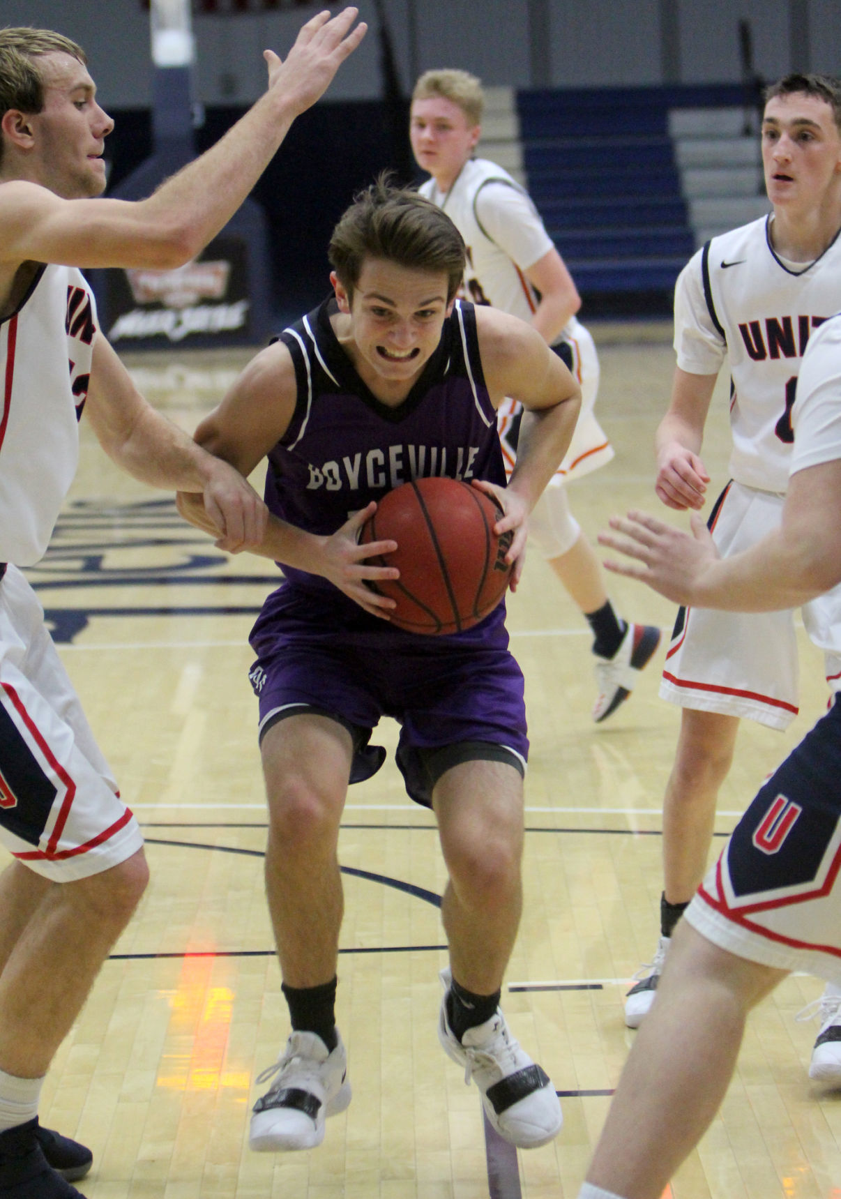 Boyceville boys basketball vs Unity at UW-Stout 12-1-18
